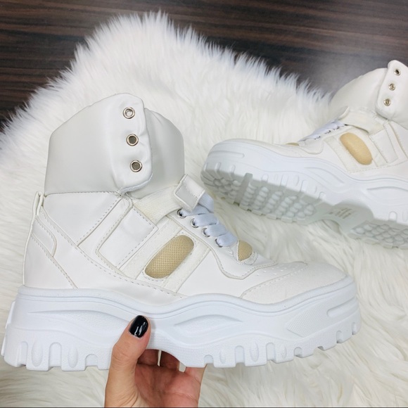White chunky sneaker boot - Picture 2 of 5